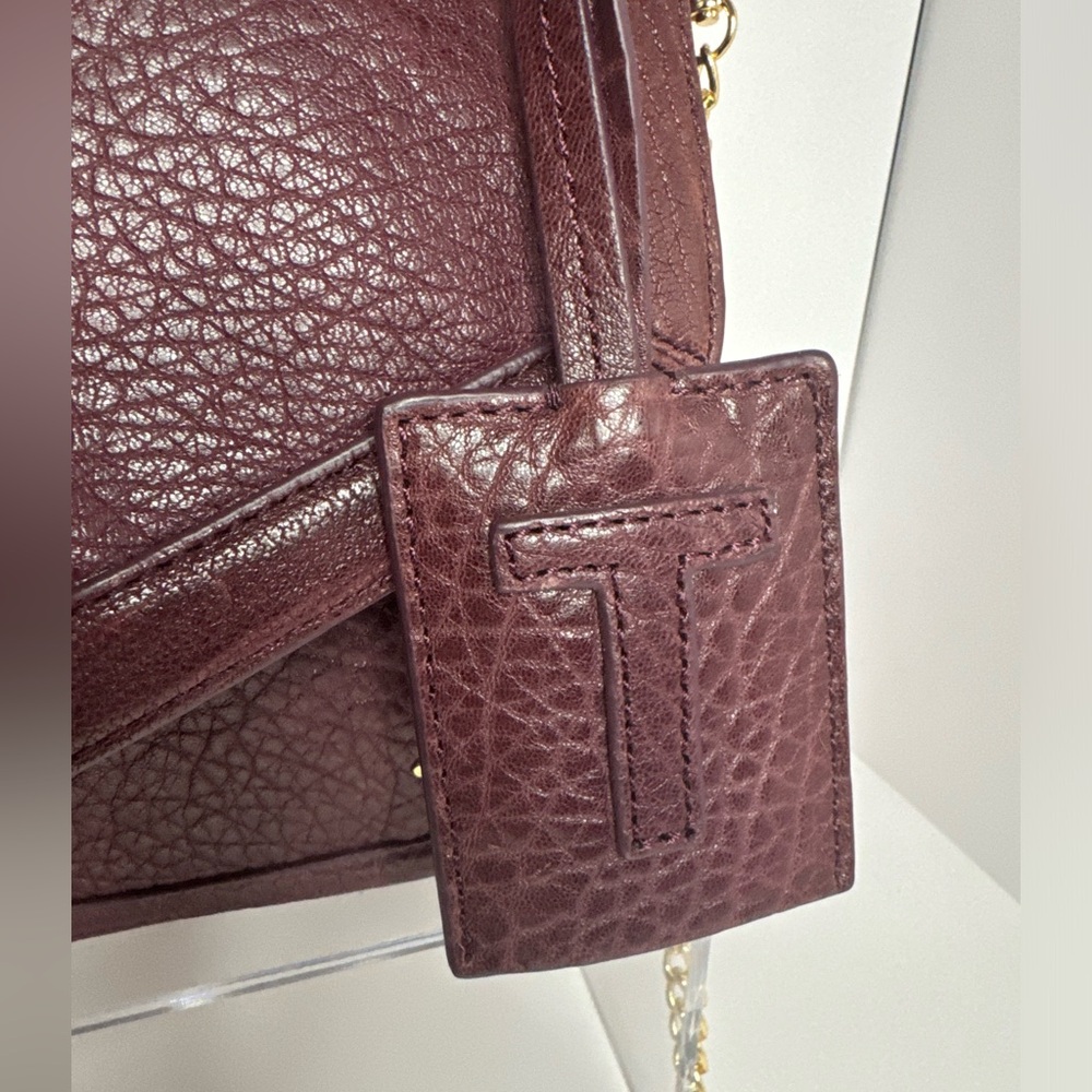 ☘️#159 Tory Burch Vintage 797 Pebbled Leather Two-Way Bag Gold-Tone Hardware - Picture 3 of 14